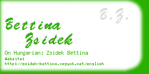 bettina zsidek business card